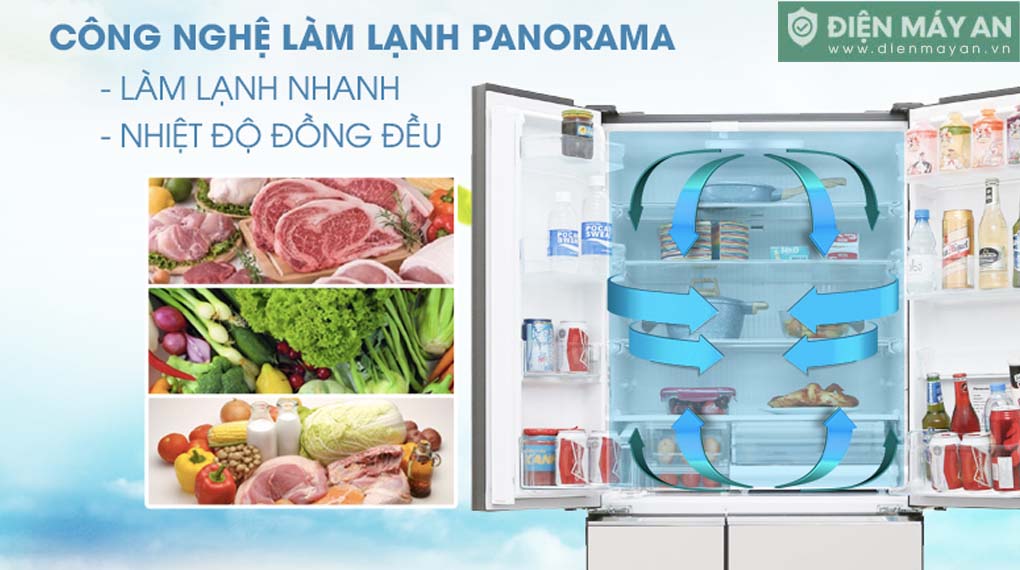 Tủ lạnh Panasonic Inverter 491 lít Multi Door NR-F503GT-X2